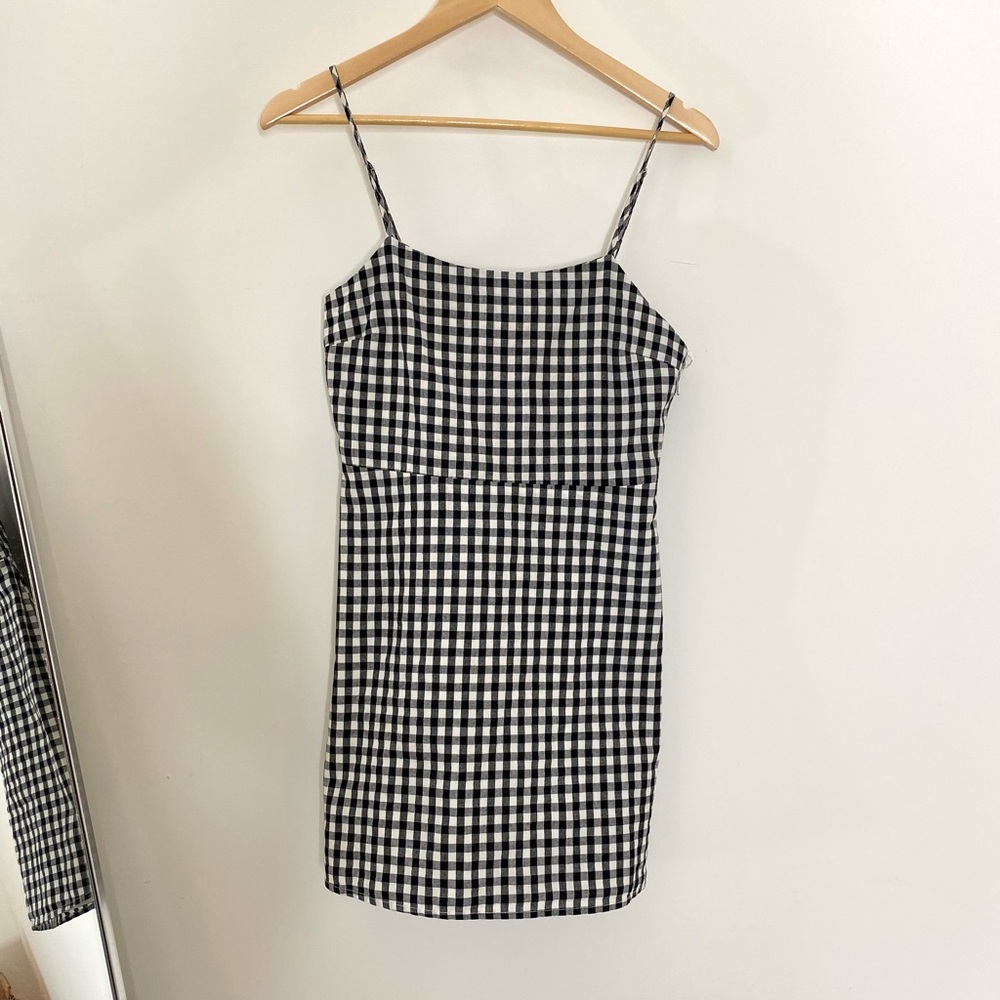 Victoria + Sophia Gingham Mini Dress - Picture 1 of 8